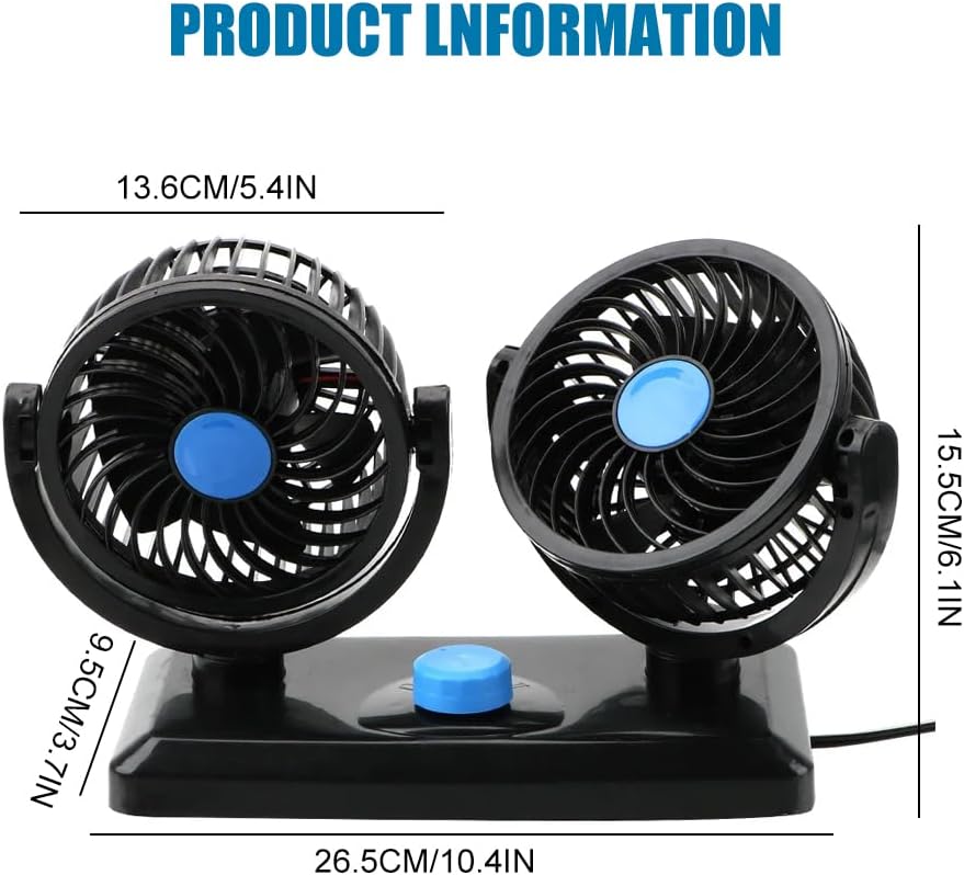 Ventilador Coche Doble Cabeza USB - additional image 3