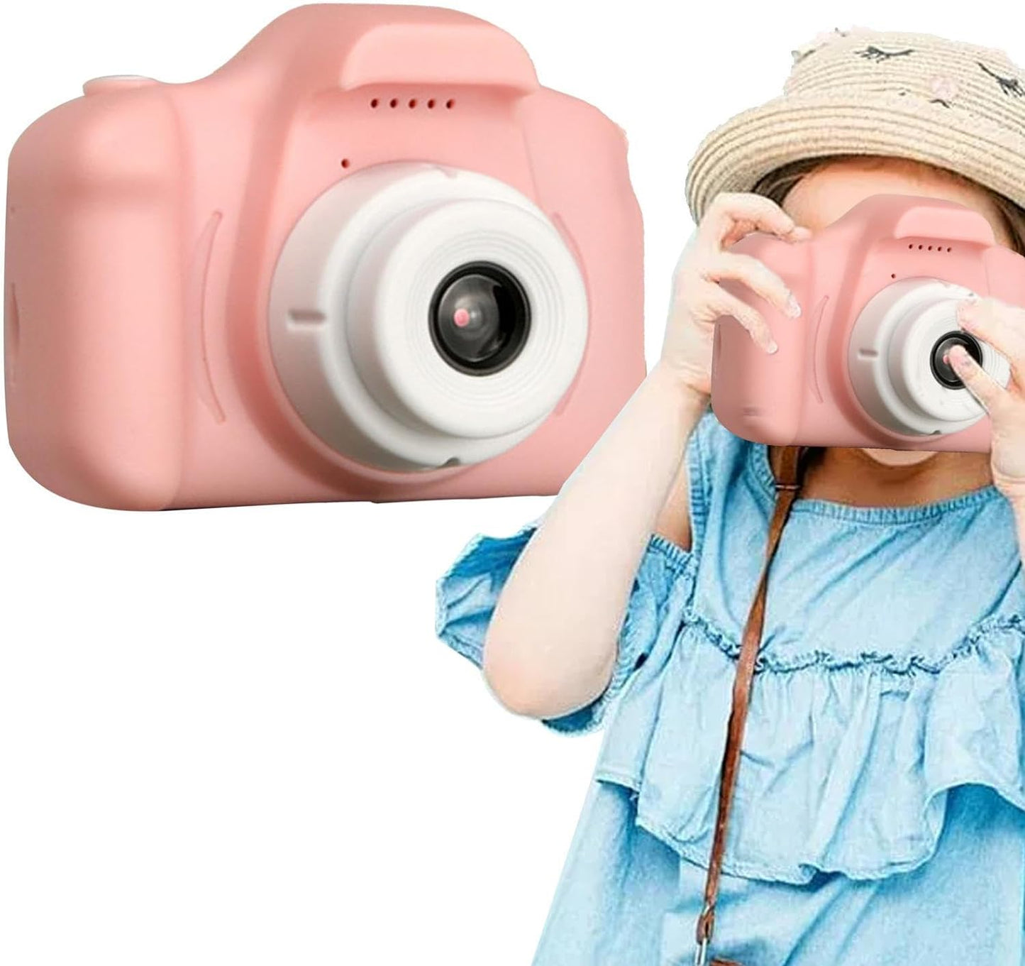 Mini cámara 1280 × 720  con Pantalla 2 Pulgadas Rosa