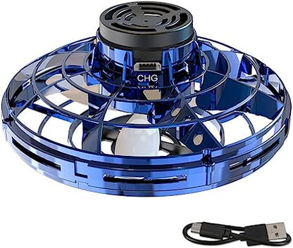 Mini OVNI con Luz Spinner con carga USB-Azul