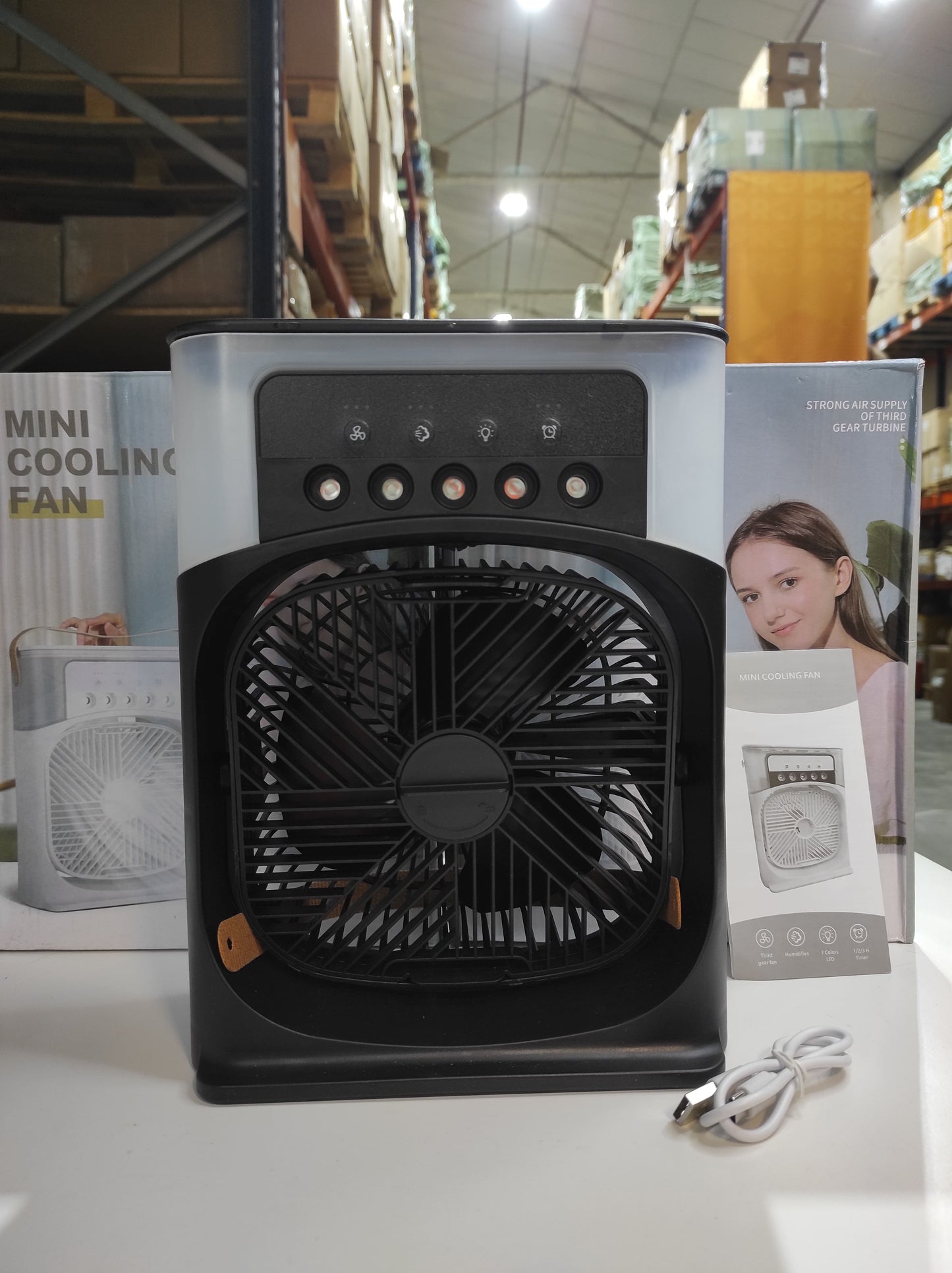 Ventilador humidificador de nebulización negro - additional image 10