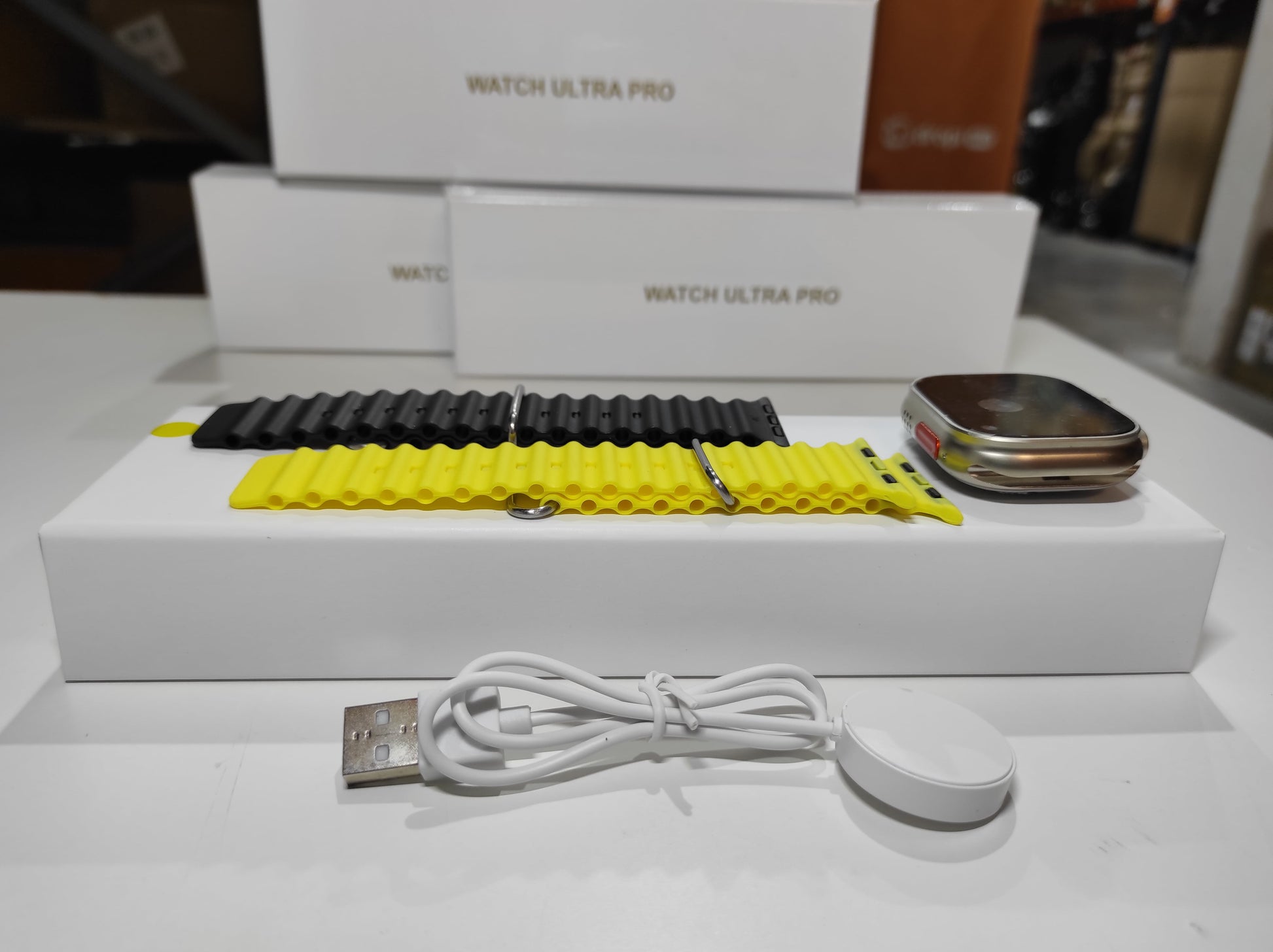 Smartwatch Ultra Pro con 2 correas ( negro + amarillo) - additional image 6