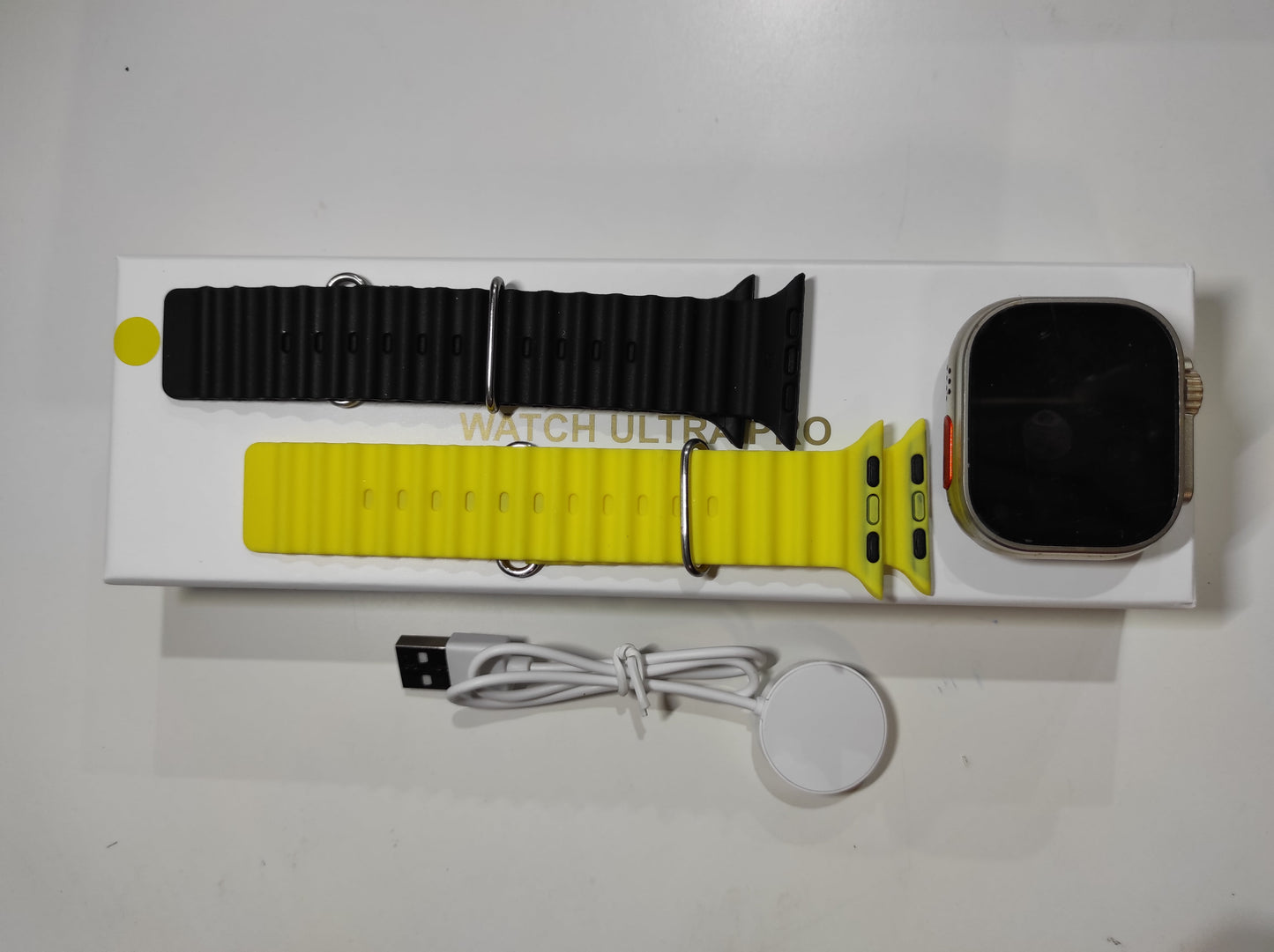 Smartwatch Ultra Pro con 2 correas ( negro + amarillo) - additional image 1